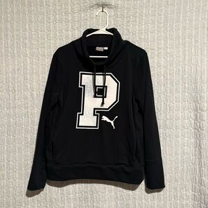 Puma Black Sweatshirt with White Logo Tag